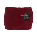 Faux Fur Mini Skirt With Pentagram Studs And Low Waist