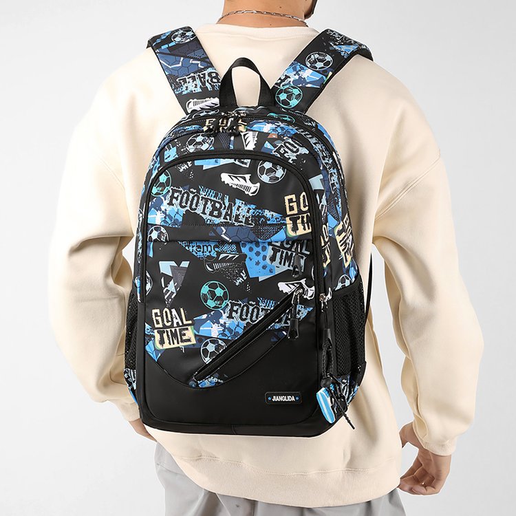 Mens Two-Piece Set Backpack And Chest Bag