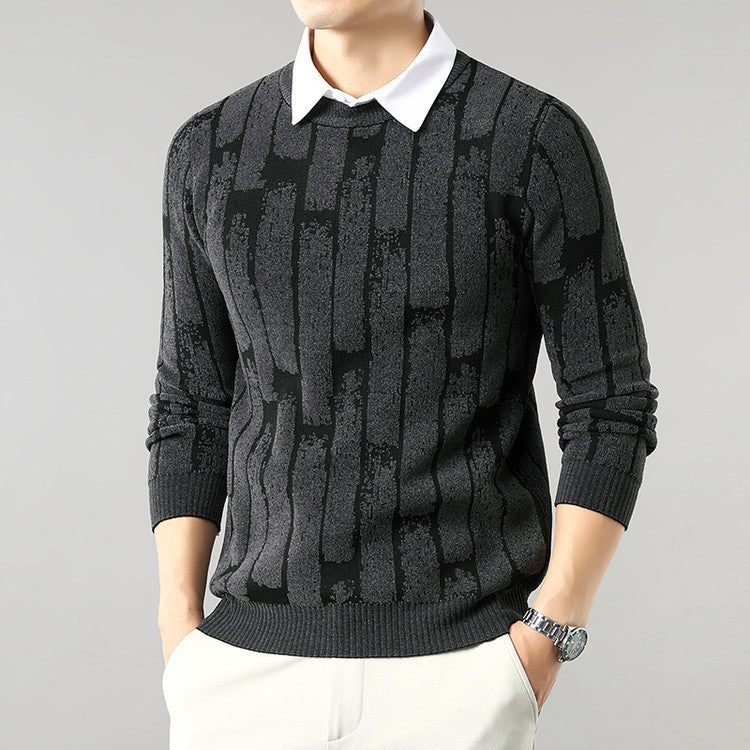 Youthful Trendy Mens Knitted Base Layer Top