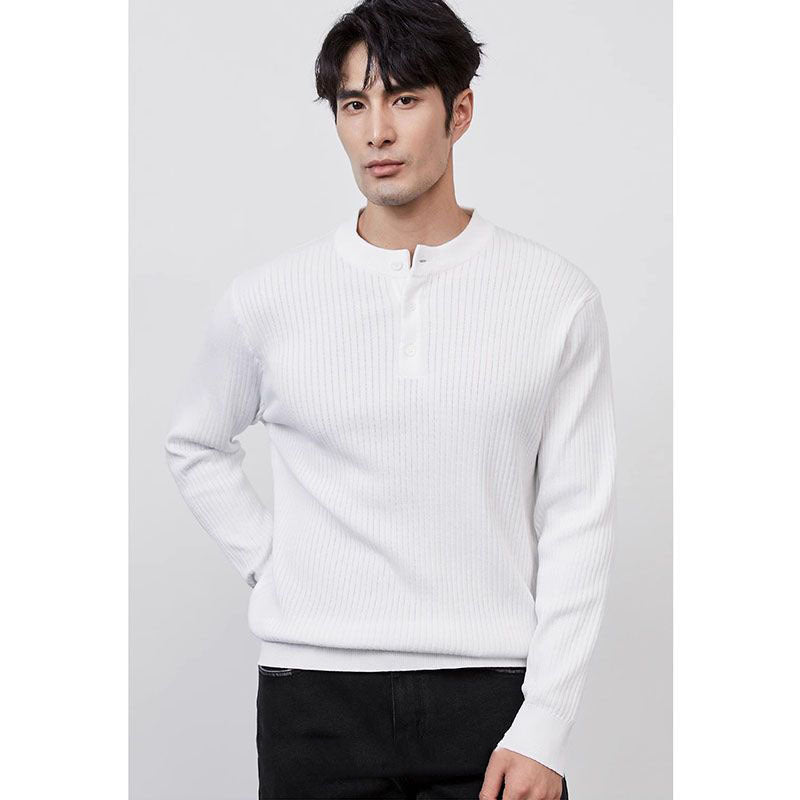 Sleek Preppy Business Mens Long Sleeve Sweater