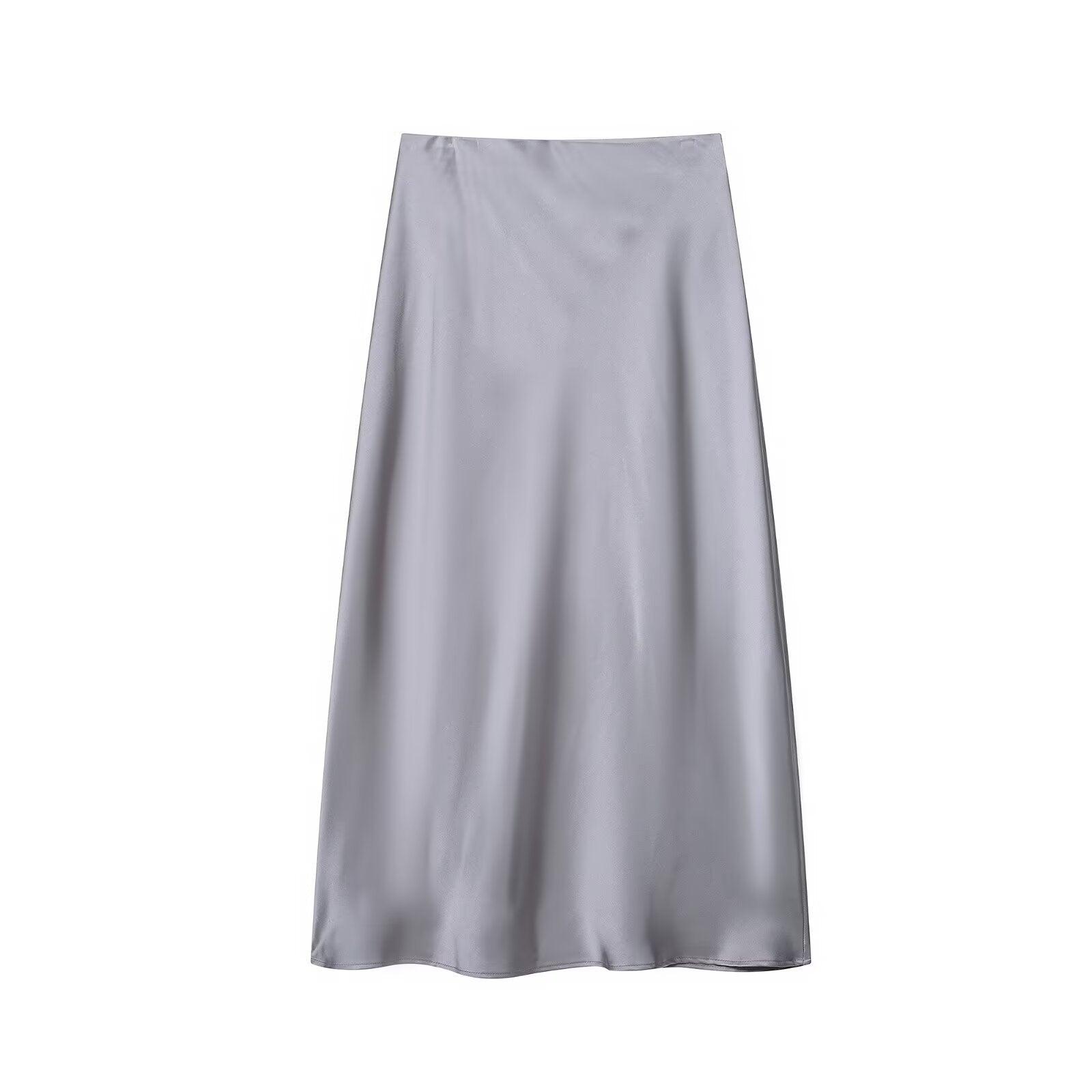Womens Multicolor Satin-Feel High-Waisted Skirt