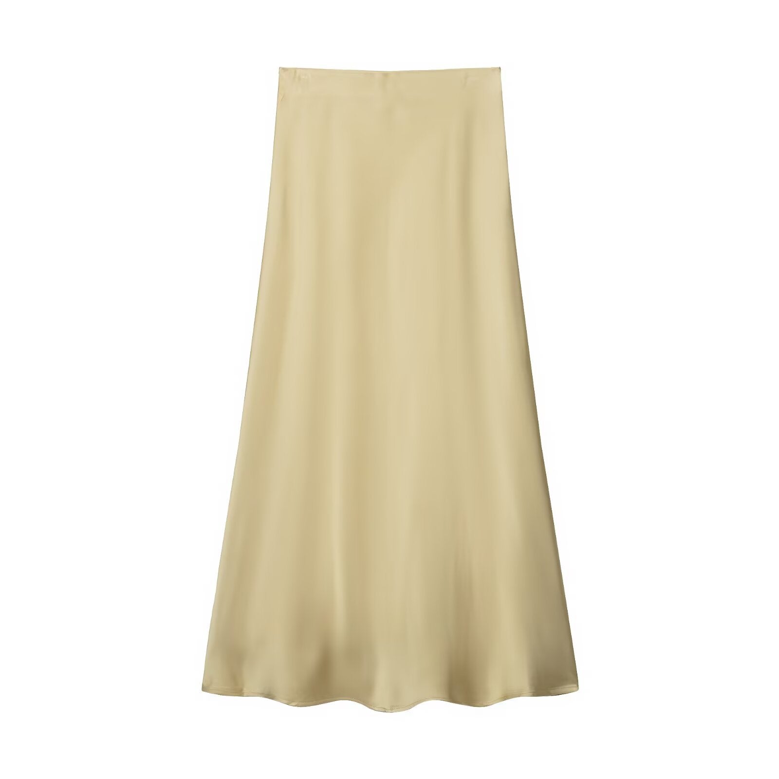 Womens Multicolor Satin-Feel High-Waisted Skirt