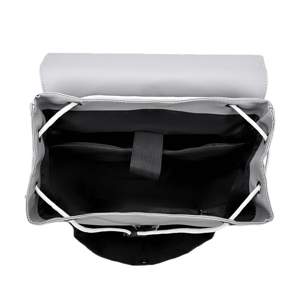 Men's Large Capacity Laminated Leather Fashionable Backpack