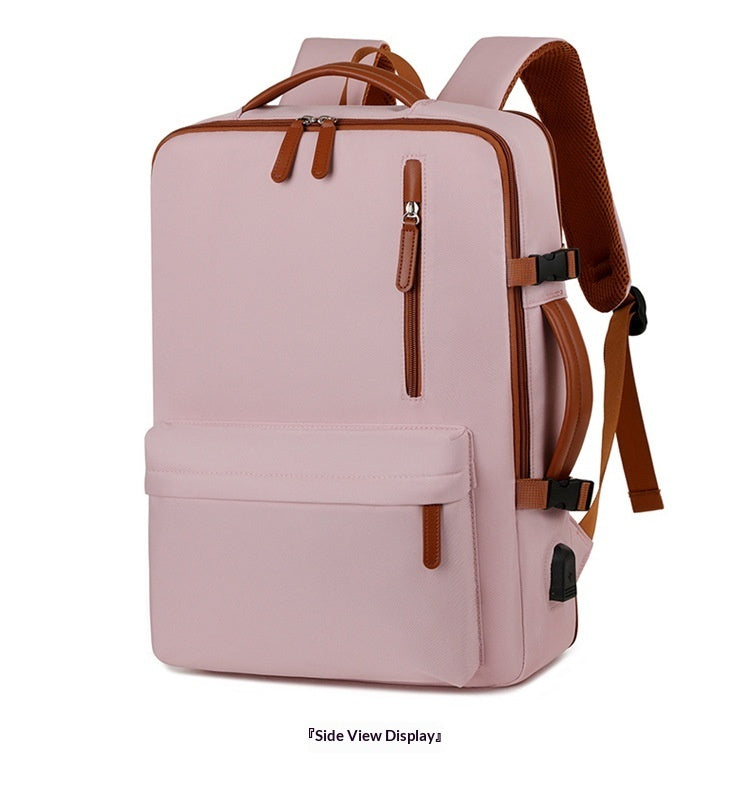 Business Travel Laptop Bag With Dual-Shoulder USB Charging Port