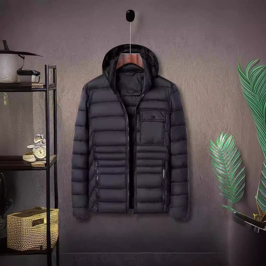 Men's Simple And Casual Ribbed Cotton Padded Jacket