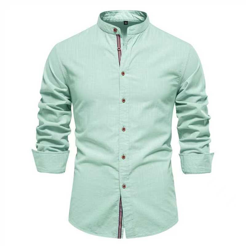 Men's Solid Color Long Sleeve Shirt