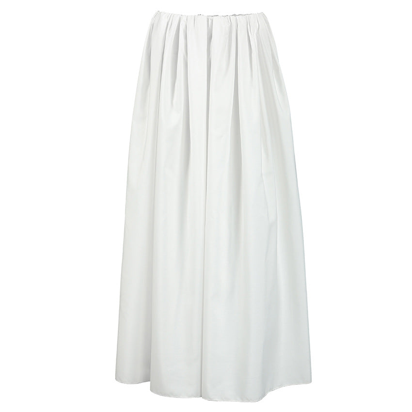 Stylish Flowy White A-line Skirt