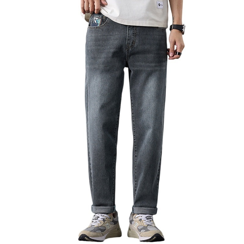 Spring New Mens Stretch Slim-Fit Denim Jeans