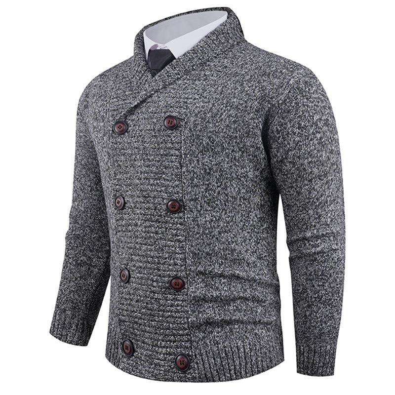 Stylish Casual Double-breasted Cardigan For Young People