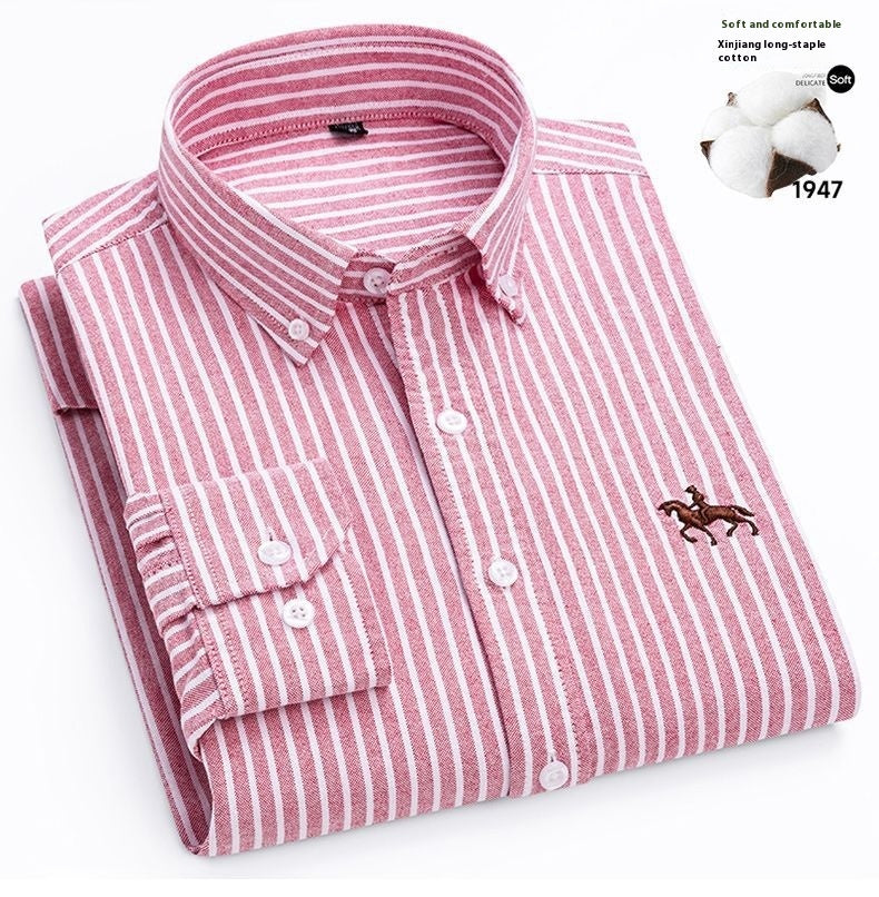 Men's Cotton Long-sleeved Casual Shirt
