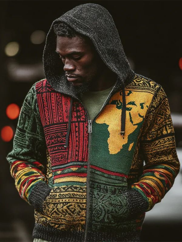 Christmas 3D Digital-Print Casual Zip-Up Hoodie