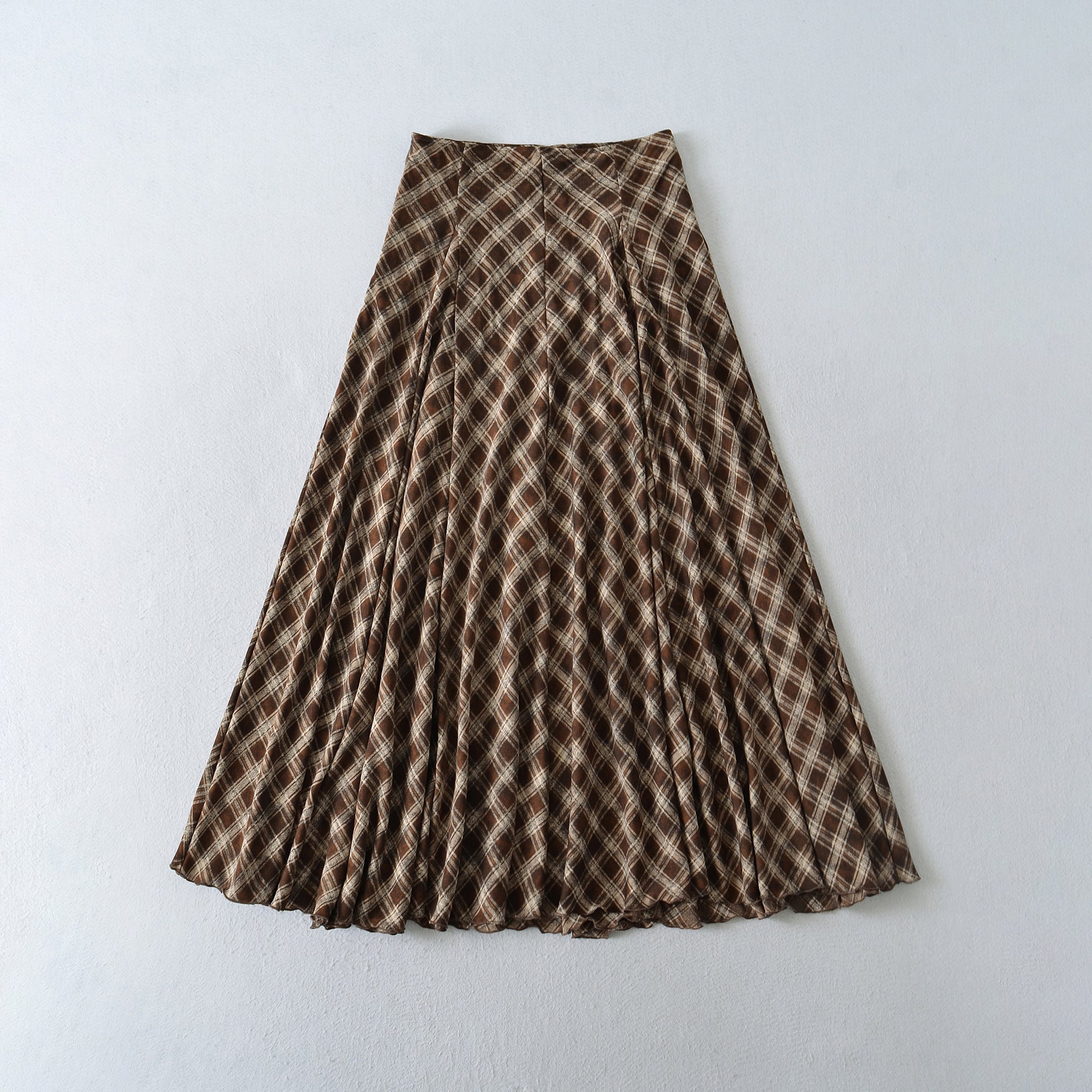 Retro Versatile Plaid Skirt For Women