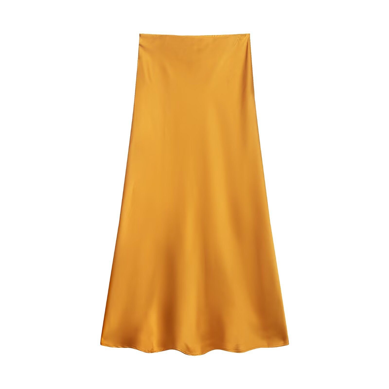 Womens Multicolor Satin-Feel High-Waisted Skirt