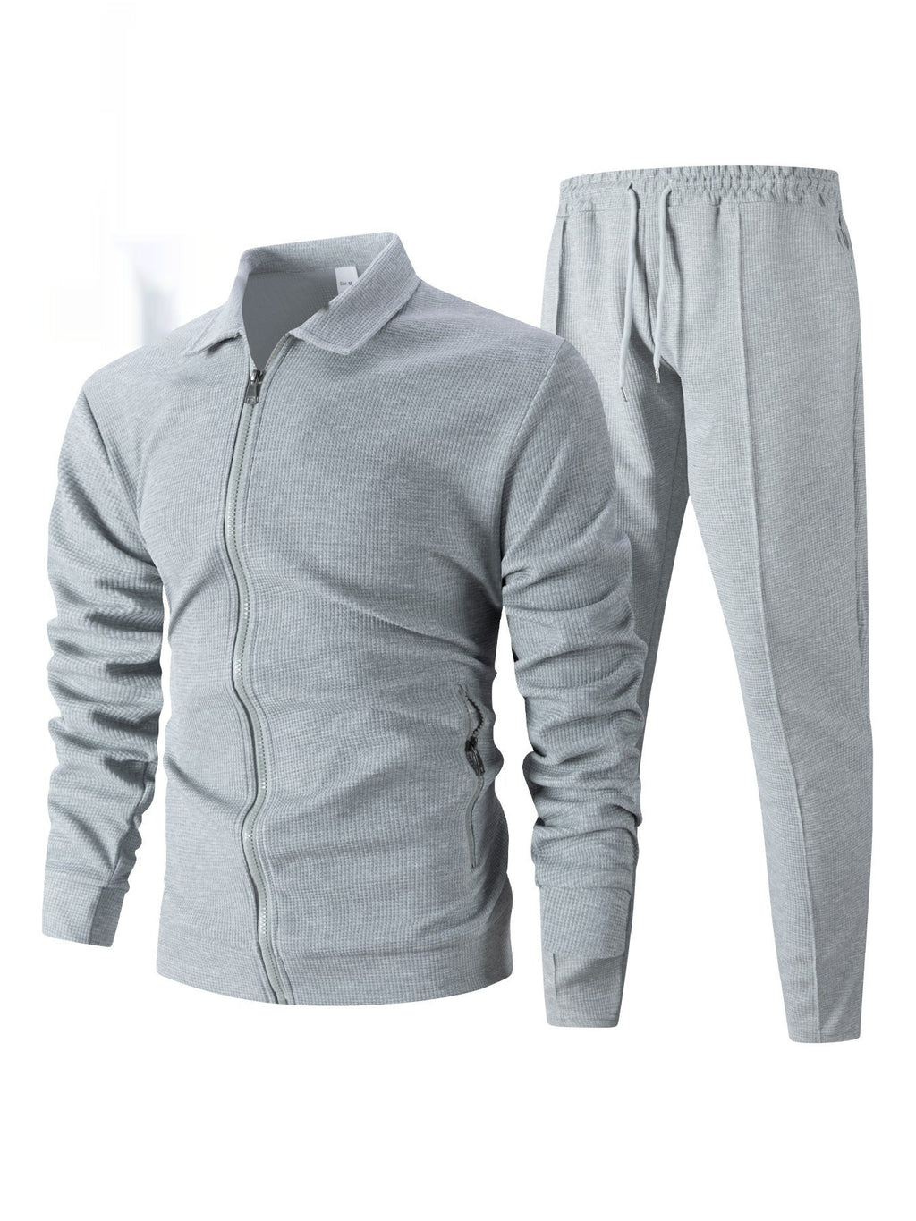 Autumn Youth Zipper Pocket Lapels Slim Fit Men's Jacket Suits