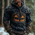 Mens Casual Printed Hooded Jacket In American High-Street Style