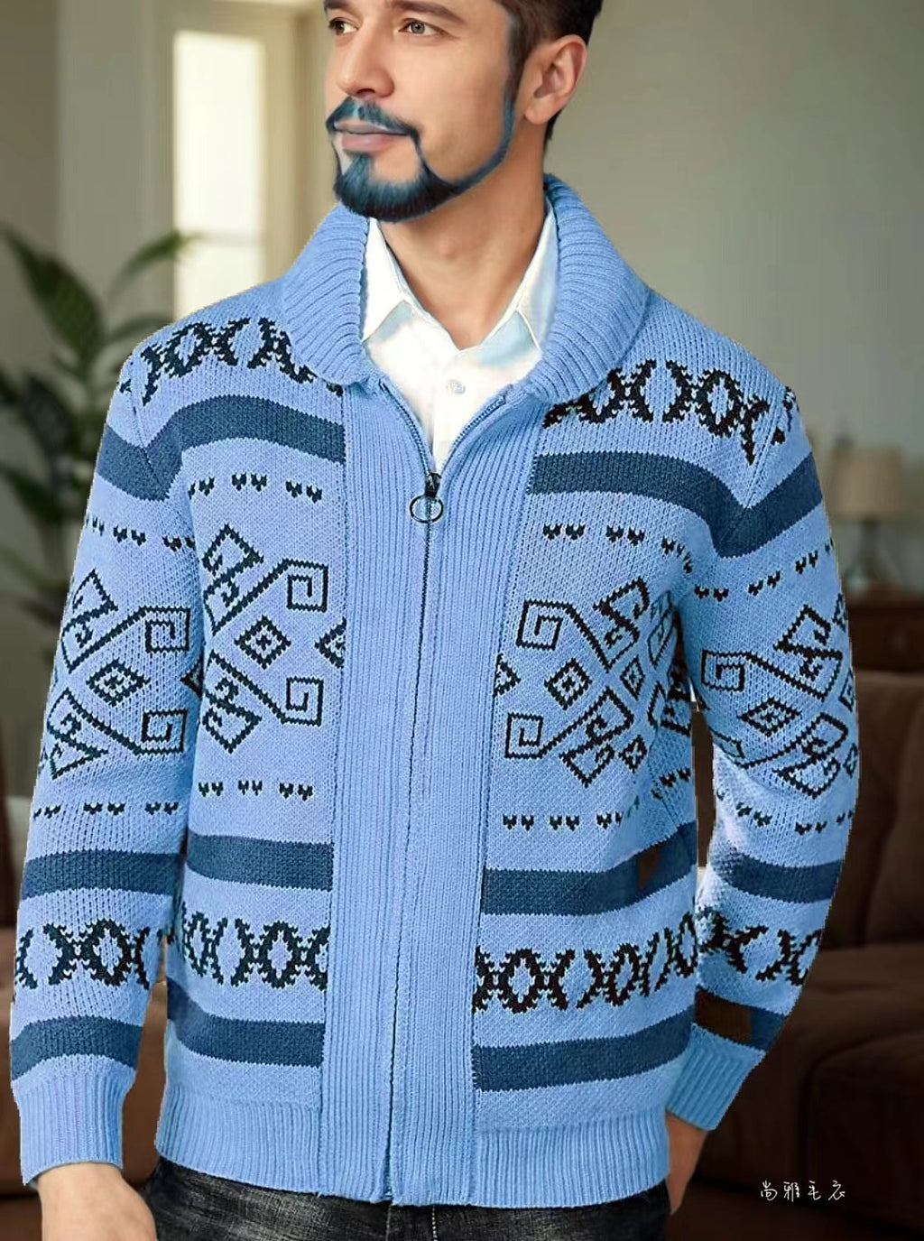 Slim-fit High-quality Men's Knit Cardigan