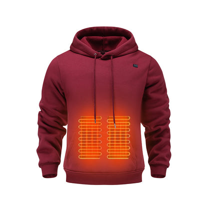 Hooded Heated Sweatshirt Men's USB-Heated Sweatshirt